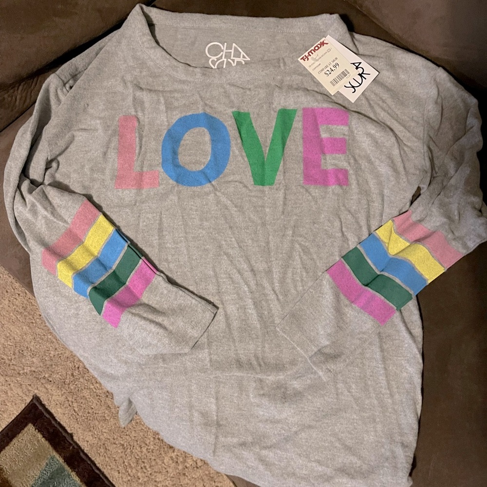 NWT super cute colorful LOVE shirt